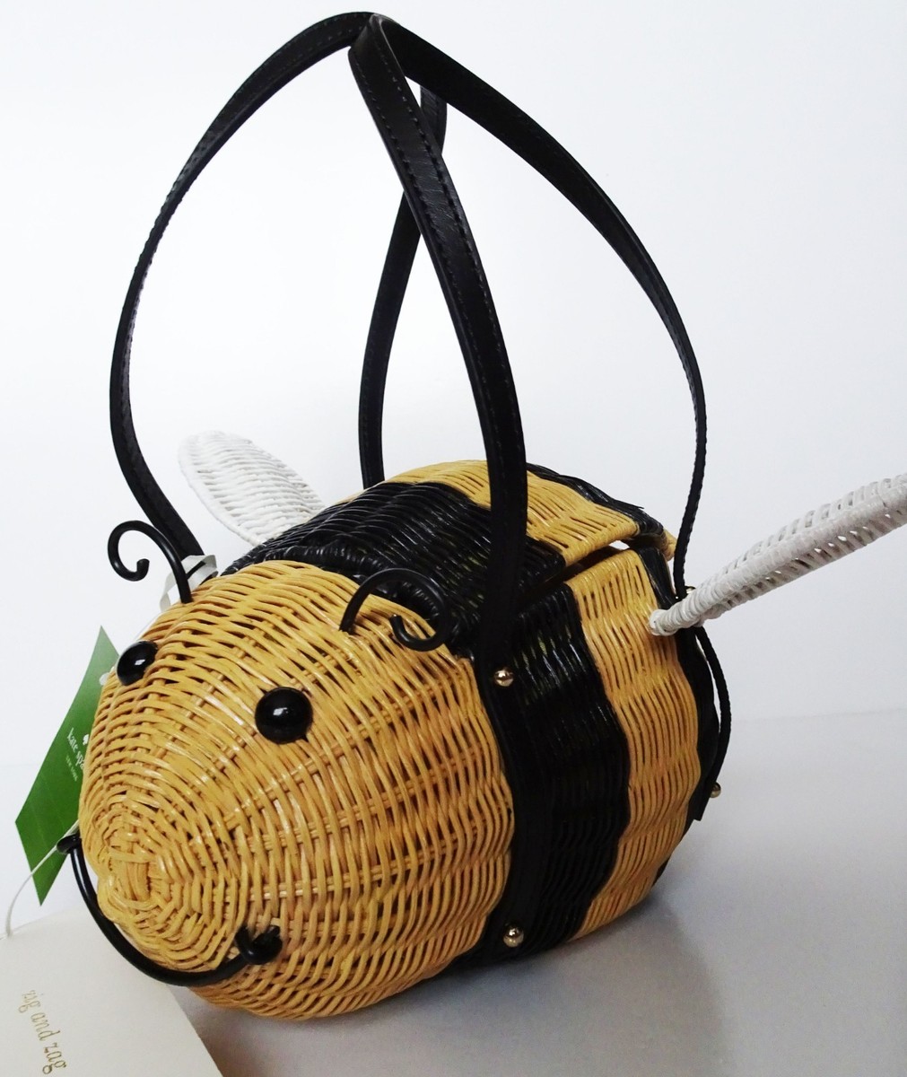 Kate Spade New York Down the Rabbit Hole Wicker Bee Clutch
