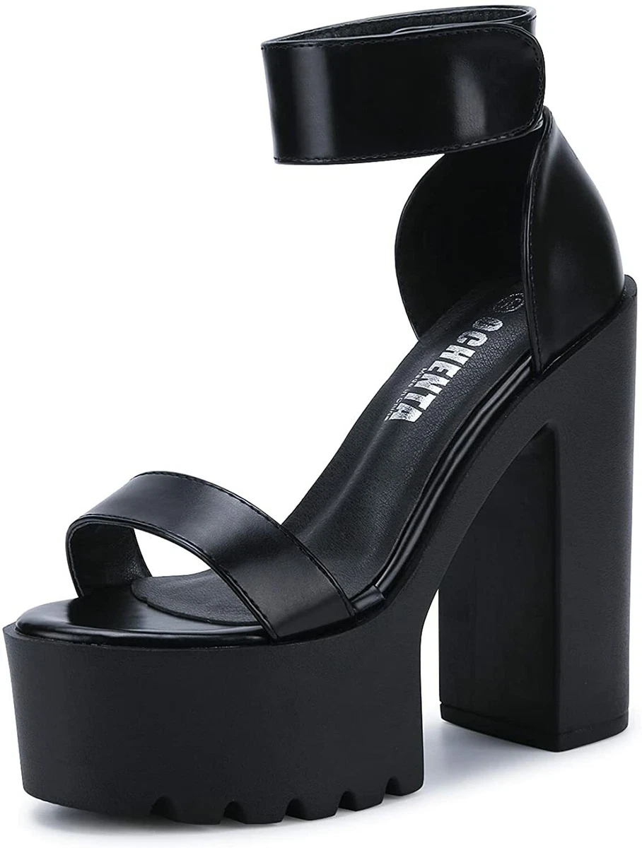 Chunky sole heels sale