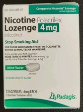 Padagis Nicotine Polacrilex Lozenge 4 mg Mint 72 Count Stop Smoking Aid 11/25