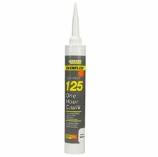Everbuild One Hour Caulk 125 White 380Ml EVB125C4