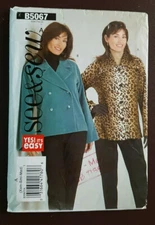 S&S-B5067 Jacket Sewing Pattern See & Sew Sizes Xsm-Sml-Med Uncut