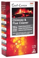 Soot Loose Chimney & Flue Cleaner Fire Wise, 3 x 50g Sachet