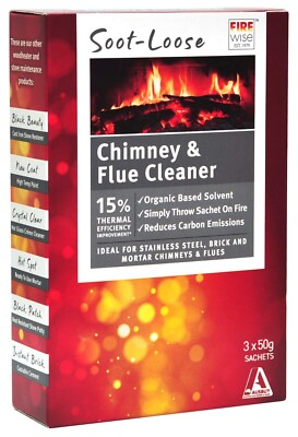 #ad Soot Loose Chimney amp; Flue Cleaner Fire Wise 3 x 50g Sachet $13.99