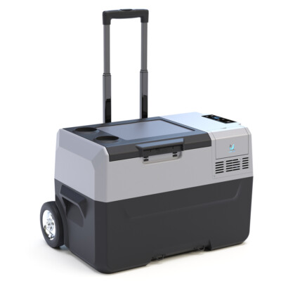 32Qt Car Freezer 12V 45W Portable Refrigerator w/ APP Control & Off-Road Wheels