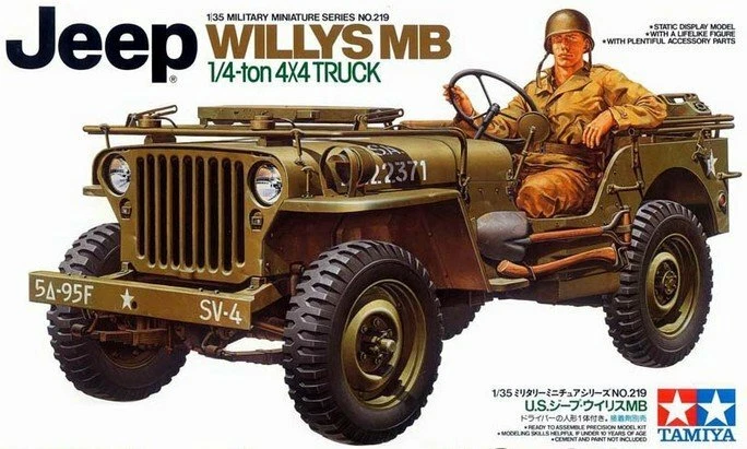 Tamiya 35219 - jeep Willys MB 1/4 Tonnellate 4x4 Camion - 1/35 Scala T48 Post - Immagine 3 di 4