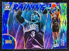 2020-21 DONRUSS OPTIC ALLEN IVERSON RAINING 3s #2 BLUE PULSAR PRIZM 76ERS MINT 