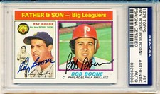 1976 Topps Ray Boone / Bob Boone PSA/DNA Certified Auto 