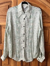 Kennington 70s Disney Shirt Vintage Hidden Minnie Green Size Large