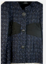 CHANEL 16A TWEED GRIPOIX BUTTON BLAZER JACKET FR42 US10
