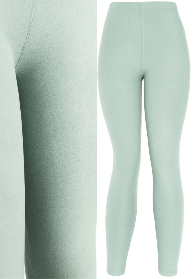 Leggings básicos cepillados lisos ultra suaves completos regulares/más Foto 3 de 3