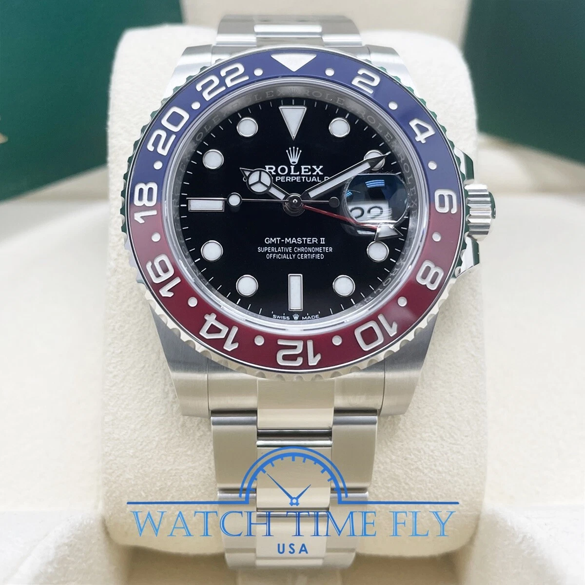 Rolex 2022 GMT Master II 126710BLRO Pepsi Oyster Bracelet 40mm Stainless Steel