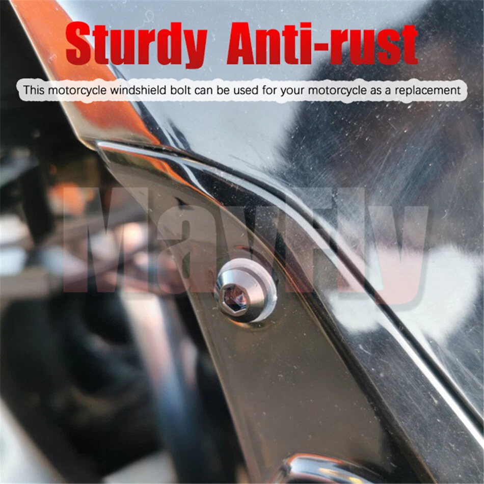 Tornillo pernos para parabrisas M5 apto para ZX6R ZX7R ZX9R ZX10R ZX12R ZX14R Foto 4 de 4