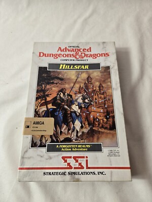 Advanced Dungeons & Dragons: Hillsfar - Commodore Amiga, Complete Very Rare 1989