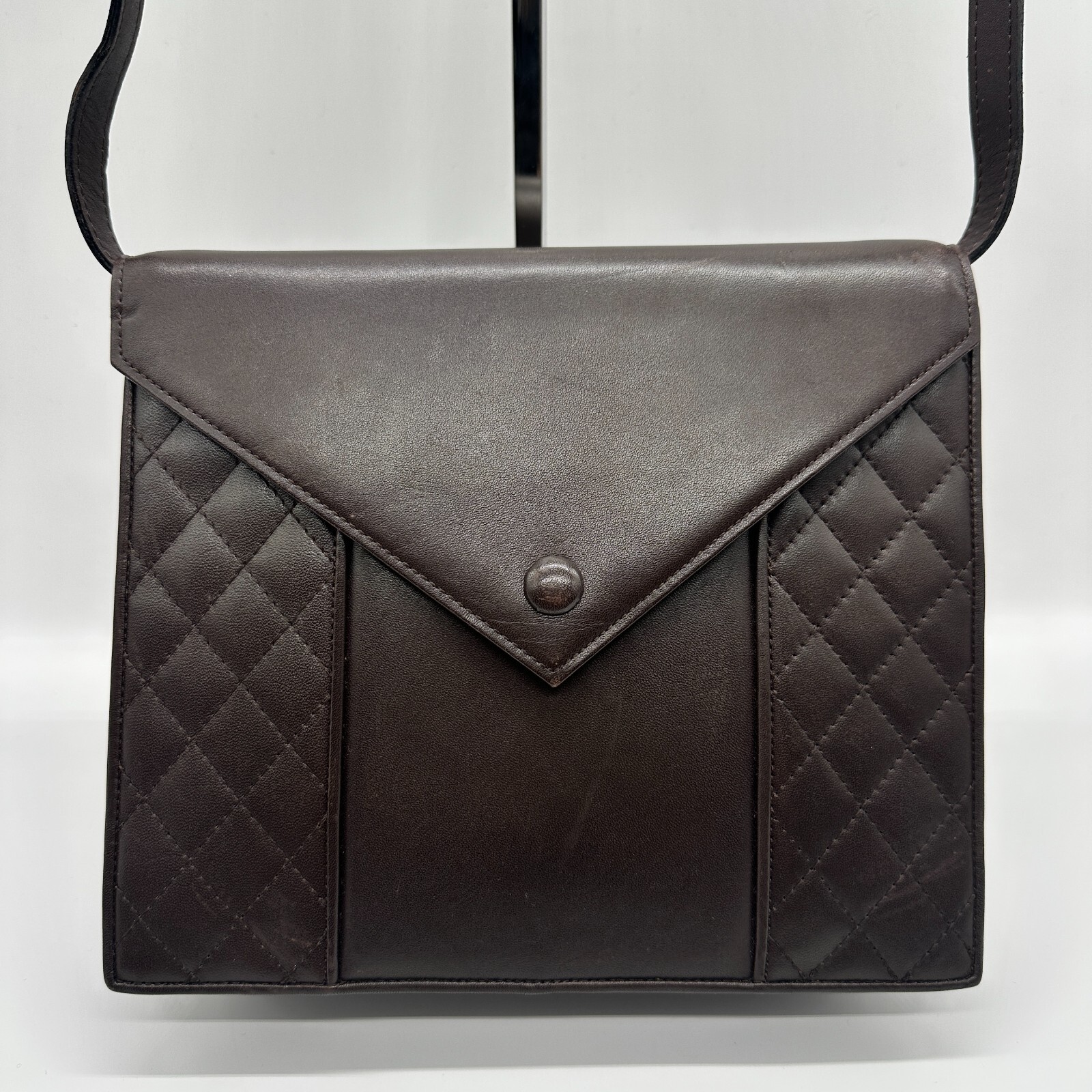 Borsa a tracolla vintage Yves Saint Laurent borsa in pelle marrone YSL autentica!!