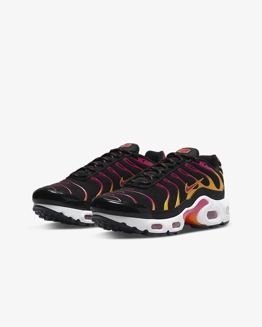 Kids Nike Air Max Plus GS Trainers DX9264 001 Black/Pink Size UK 