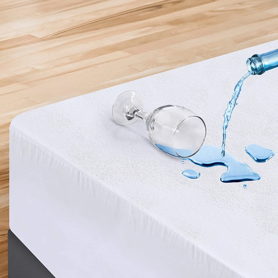 200 GSM Premium Waterproof Terry Mattress Protector Utopia Bedding - Image 4 of 4