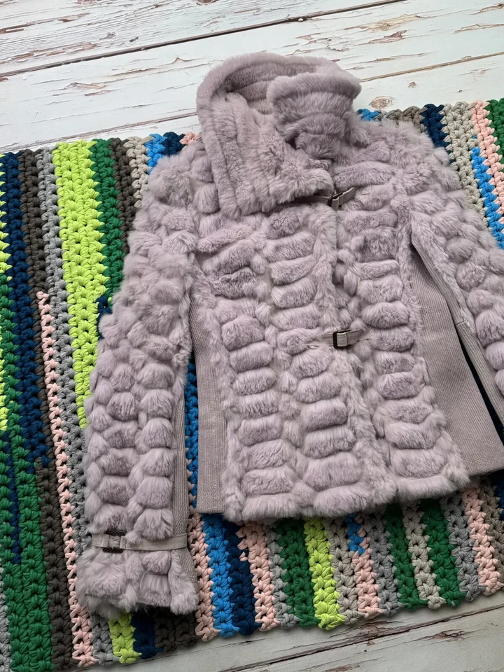 Chaqueta de piel de lapo Just Cavalli 2009 para mujer talla M Foto 2 de 4