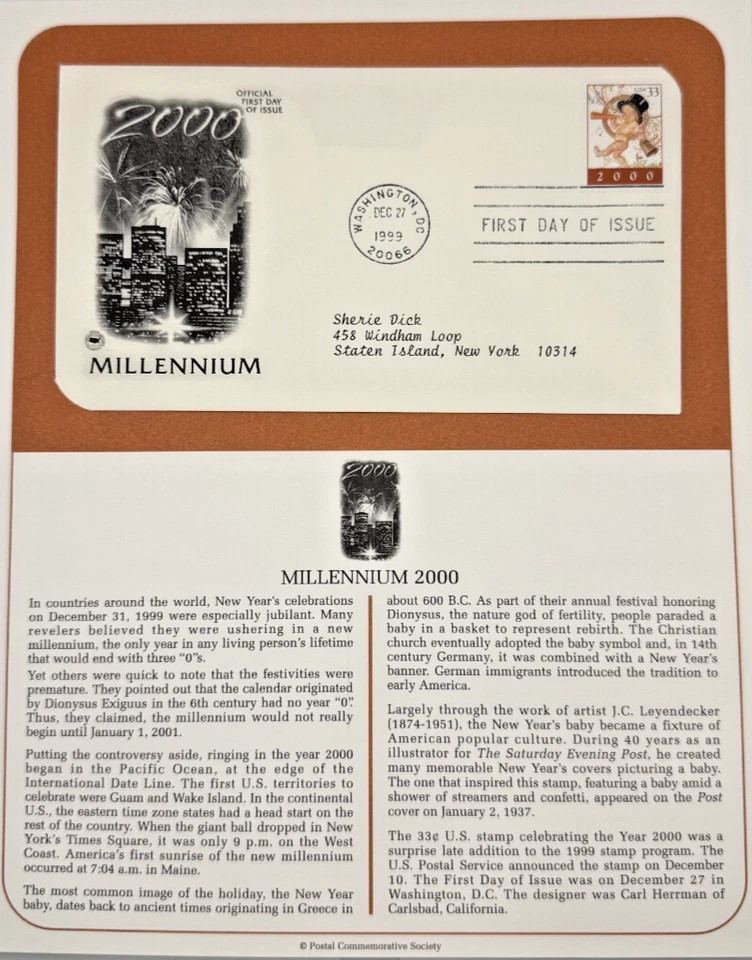 Millennium 2000 Stamp / First day Of Issue - Image 2 of 2