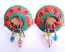 Lunch At The Ritz Enamel  Earrings LIZARD GECO