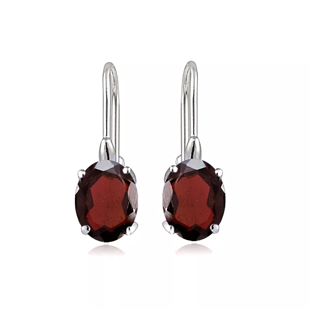Garnet cheap leverback earrings