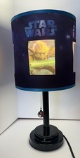 DISNEY STAR WARS YODA, DARTH VADER, STORM TROOPER TABLE LAMP 18" DOUBLE SHADE