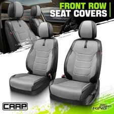 CAAP Driven Sport Series Front Row Set Seat Covers Cushion for Car SUV Grey/BLK