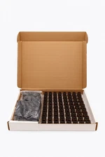 Amber Glass Vials w/ Black Lids – Bulk Lot of 100 Small Bottles for Crafts & Sto