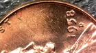 1958-D Uncirculated Lincoln Wheat Cent Penny Die Gouge Errors Coin (E5042)