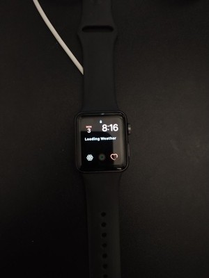 Apple Watch Series 3 Black Sport Band Smart Watch
