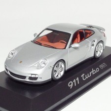 MINICHAMPS PORSCHE 911 997 TURBO WAP02013216 1/43 SILVER USED