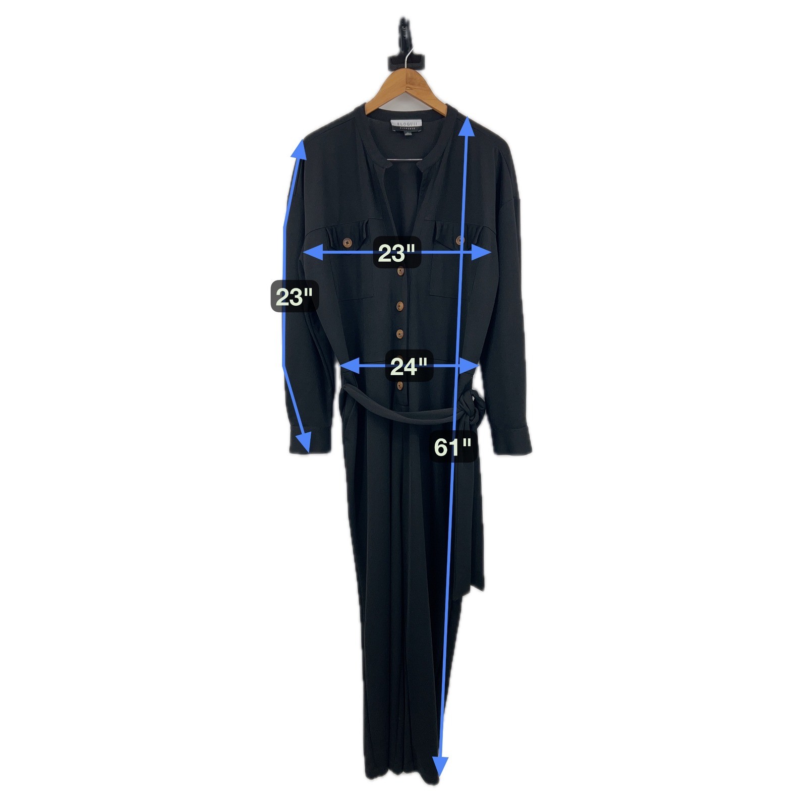 ELOQUII ELEMENTS Wms Black Holiday Jumpsuit 20  W… - image 2