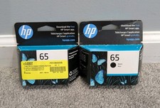 Lot Of 2 HP 65 Black Ink Cartridge Genuine OEM N9K02AN Sealed Exp 05/2027