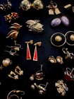 Estate Beautiful Gold Tone Clip On Earring Lot  — photo 3