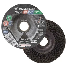 Walter 15L463 4-1/2x7/8 Flexcut Grinding Wheels Contaminant Free Type 29 Grit 36