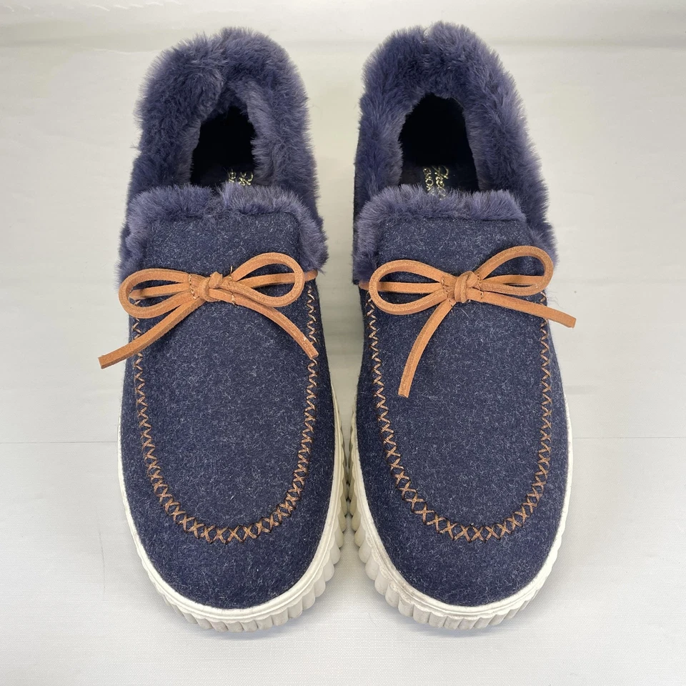 Туфли женские Skechers размер 9,5 темно-синие из искусственного меха мокасины тапочки комфорт из пеноматериала с эффектом памяти - Изображение 4 из 4