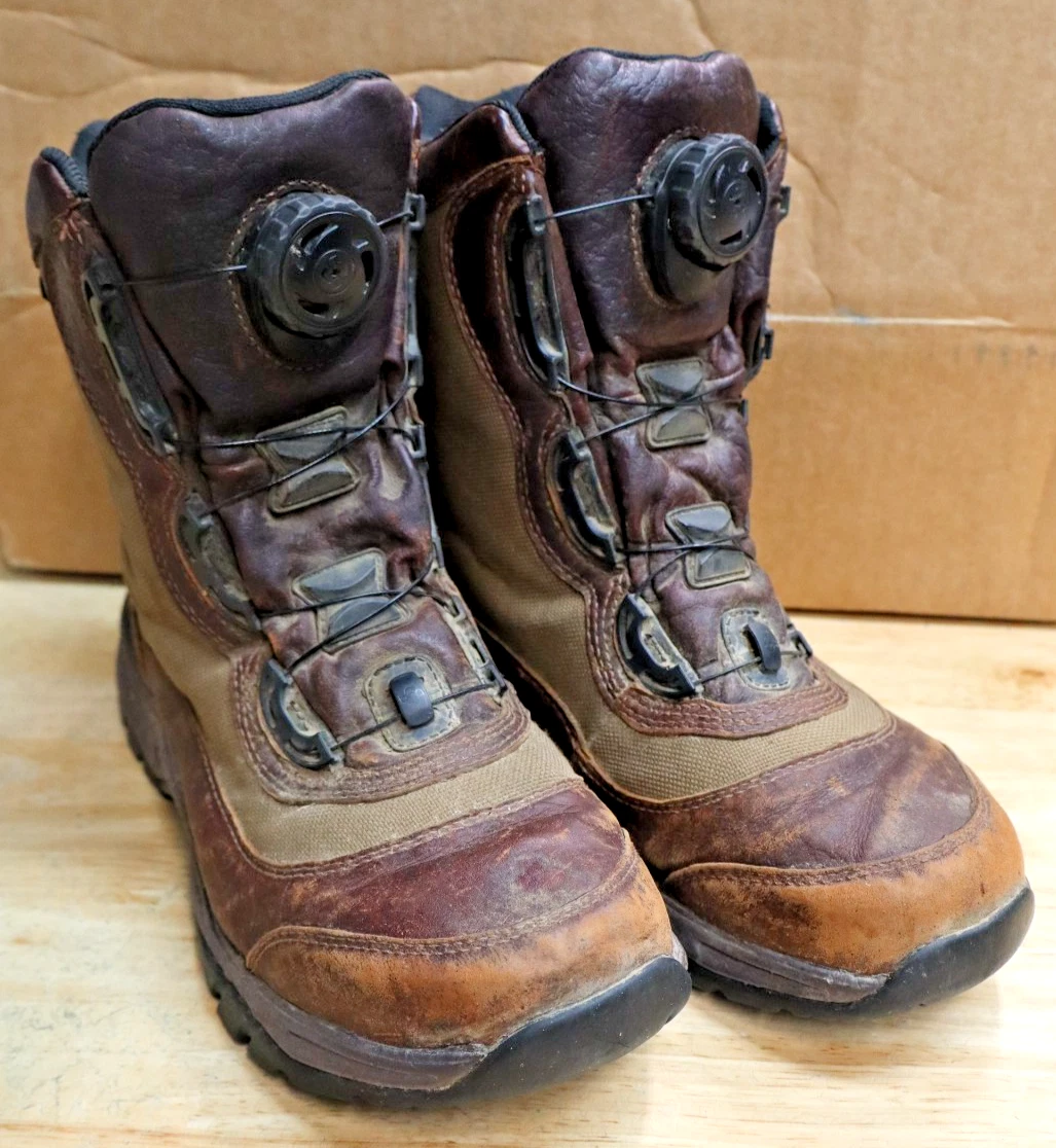 LL Bean BOA Technical Mens Brown Leather Waterproof Hunting Boots GoreTex Size 6