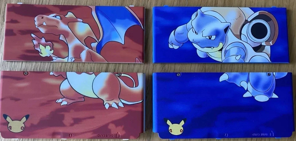 New Nintendo 3DS Cover Plates - Pokemon 20th Anniversary Red & Blue/ Non - OEM - Image 3 of 3
