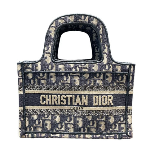 DIOR Book Tote Mini Navy / White Handbag S5475ZRIW #OKB2882