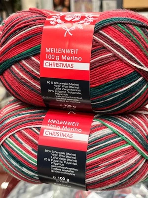 Lana Grossa Meilenweit MERINO CHRISTMAS 4fach , Sockenwolle, Sw/PA, 100g ca.420m