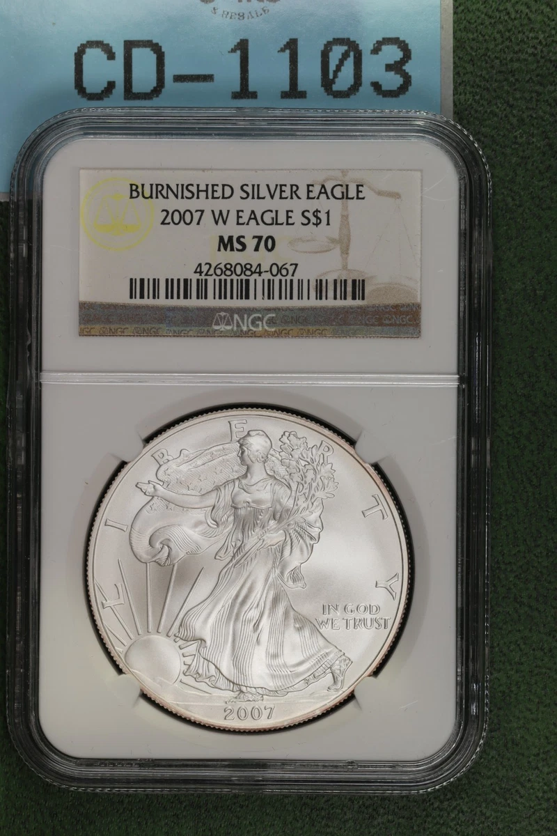 American Eagle MS 70 Graded 2007 Silver Bullion Coins for sale | eBay