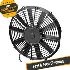 SPAL 30100384 12.00" Low Profile Pusher Fan with Straight Blades, 12V