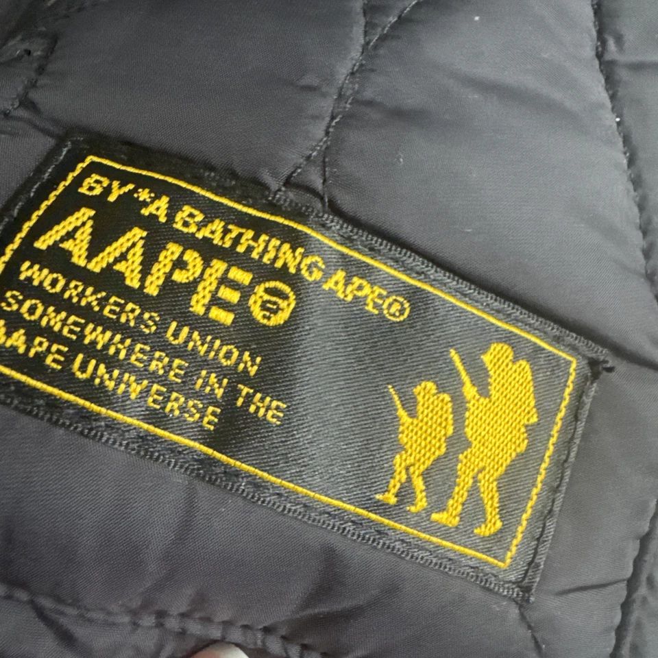 AAPE By A Bathing Ape Vest Gilet Padded Black Size M - Image 2 of 4