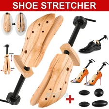 1pc/2pcs 2-way Wooden Adjustable Shoe Stretcher Expander for Men Women Size 4-13