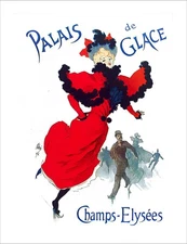 Palais de Glace Poster – Jules Chéret (Stretched Canvas) FREE SHIPPING