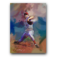 Tom Seaver #19 Art Card Limited 45/50 Edward Vela Signed (Cincinnati Reds)