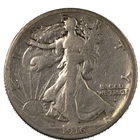1916-S Walking Liberty Half – Tough Date – Fine F+ Cleaned - San Francisco 50c