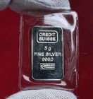 Vintage Credit Suisse - 5 Gram .999 Fine Silver Fractional Bar SEALED - Scarce!