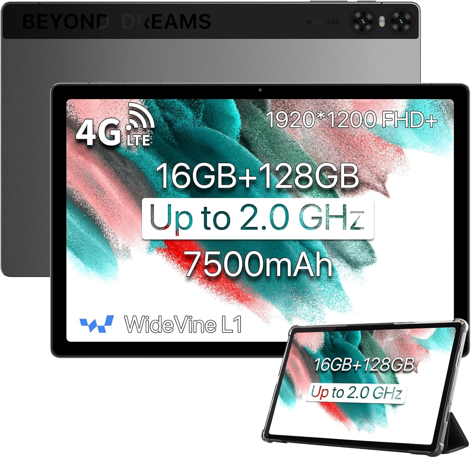 Tablet 10.51'' Android 13 per Tutta la Famiglia | 16GB RAM | Cinema FHD
