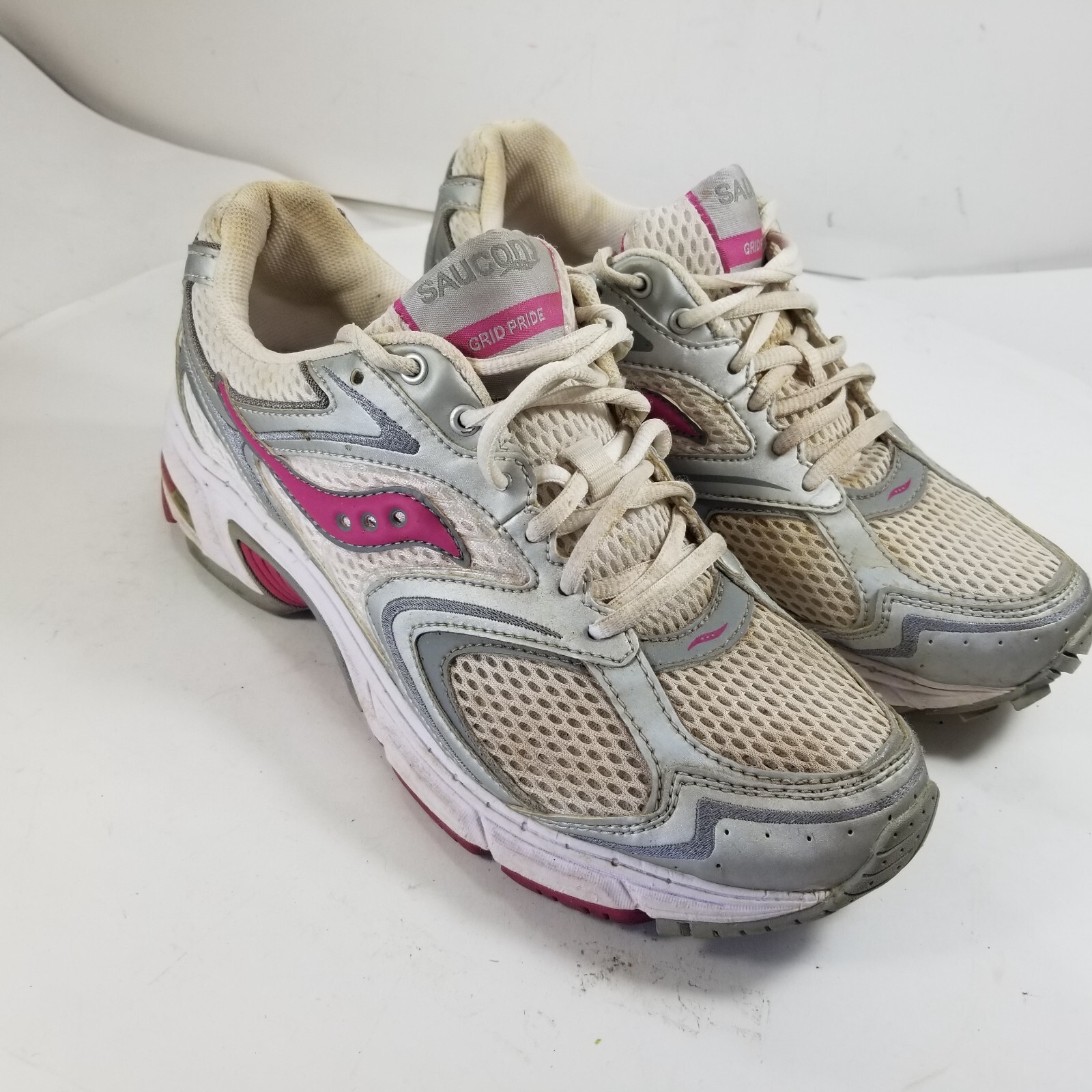 SAUCONY Women's Shoes Grid Pride Running Gray Silver Magenta Size 9.5 thumbnail 3