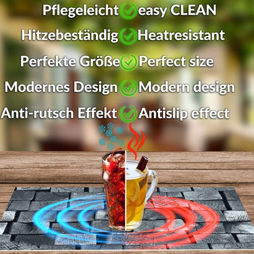 Tischset Platzset Platzdeckchen waschbar Tischmatte PVC Platzmatte große Größen - Bild 56 von 134